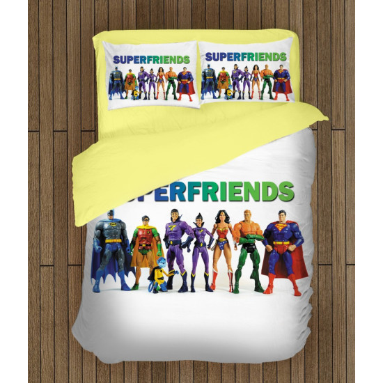 Gyerek ágynemű garnitúra - Super Friends