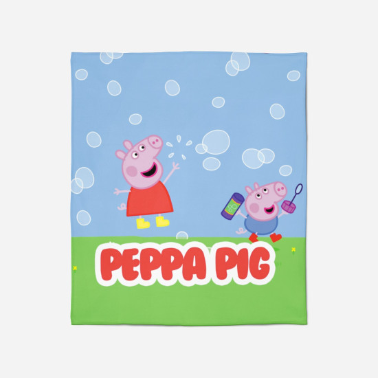 Peppa polár takaró - Peppa Pig Bubbles