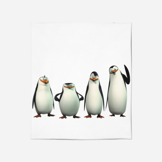 3D polár pléd - Penguins of Madagascar