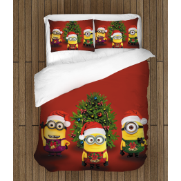 Gyerek ágynemű paplannal - Christmas Minions