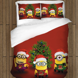 Gyerek ágynemű paplannal - Christmas Minions