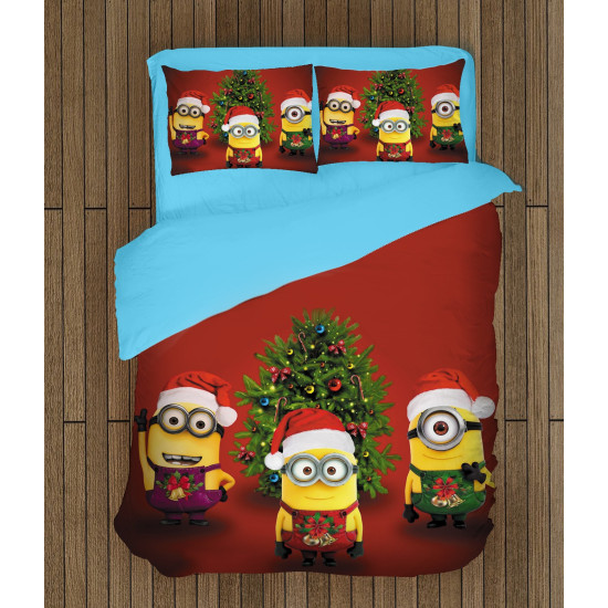 Gyerek ágynemű paplannal - Christmas Minions