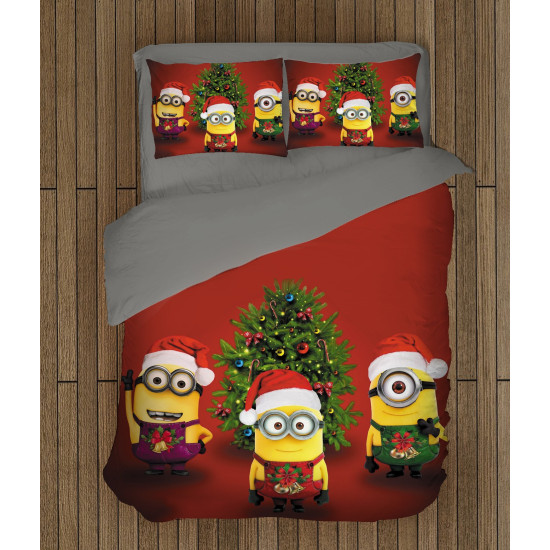 Gyerek ágynemű paplannal - Christmas Minions