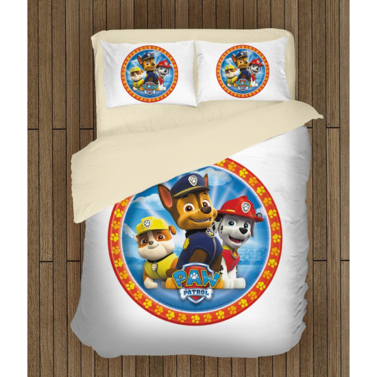 Mancs őrjárat paplanos ágyneműhuzat - Paw Patrol White