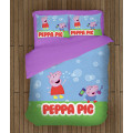 Peppa Malac gyerek paplan párnahuzat szett - Peppa Pig Bubbles