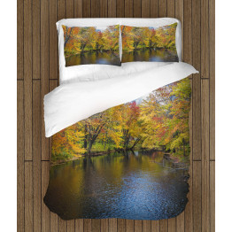 3D meleg paplan - River in autumn