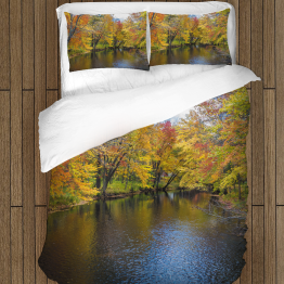 3D meleg paplan - River in autumn