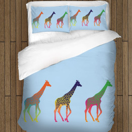 Paplanos ágynemű - Colorful Giraffes