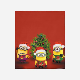 Karácsonyi meleg pléd - Christmas Minions 