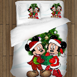 Mickey és Minnie ágynemű paplannal - Christmas Minnie and Mickey