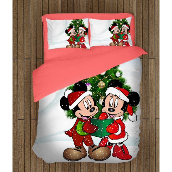 Mickey és Minnie ágynemű paplannal - Christmas Minnie and Mickey