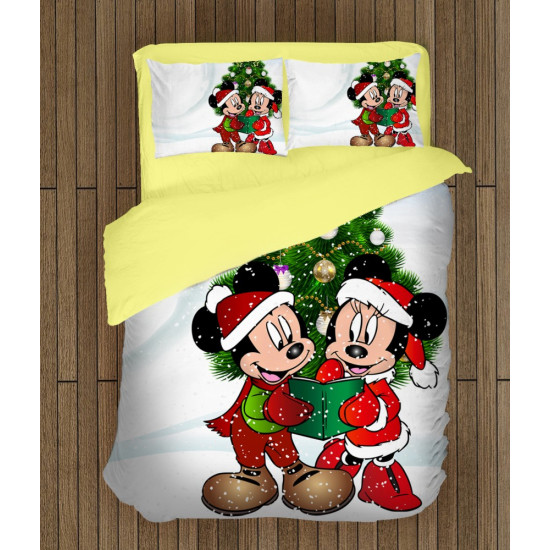 Mickey és Minnie ágynemű paplannal - Christmas Minnie and Mickey