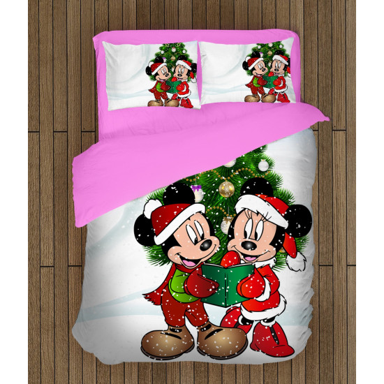 Mickey és Minnie ágynemű paplannal - Christmas Minnie and Mickey