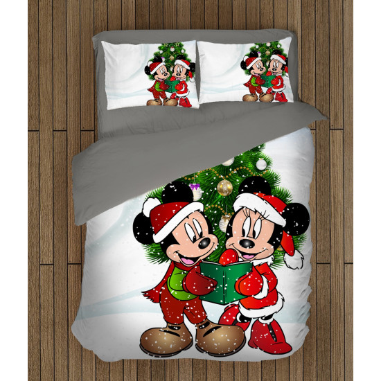 Mickey és Minnie ágynemű paplannal - Christmas Minnie and Mickey