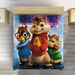 3D gyerek luxus ágytakaró - Alvin and the Chipmunks