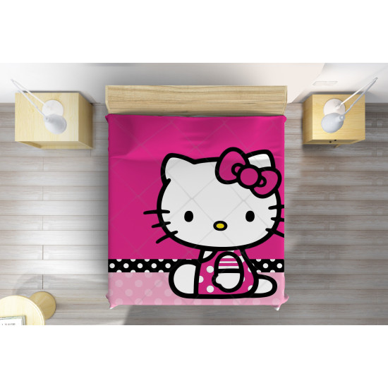 Hello Kitty ágytakaró - Hello Kitty Magenta