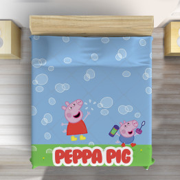 Peppa Malac ágytakaró - Peppa Pig Bubbles