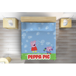 Peppa Malac ágytakaró - Peppa Pig Bubbles