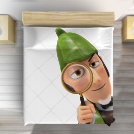 Gyerek luxus ágytakaró - Sherlock Gnomes White