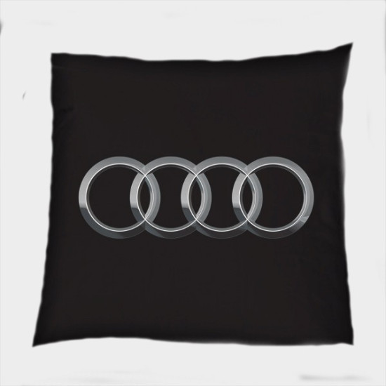 Audi díszpárna 45x45 - Audi Logo Black