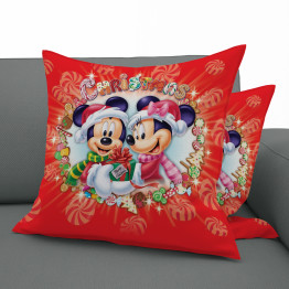 Mickey és Minnie díszpárna - Mickey and Minnie Christmas