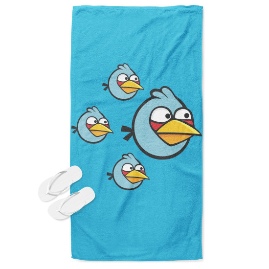 Gyerek strandtörölköző - Angry Birds Blue