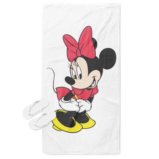 Minnie Egeres gyerek strandtörölköző - Mini Mouse White