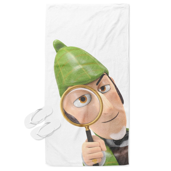 3D gyerek törölköző - Sherlock Gnomes White