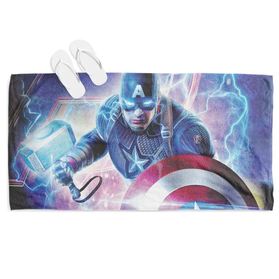 3D strandtörölköző - Capitan America