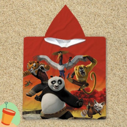 Gyerek poncsó törölköző - Kung Fu Panda