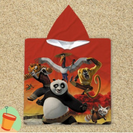 Gyerek poncsó törölköző - Kung Fu Panda