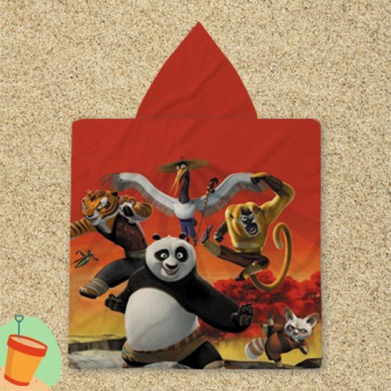 Gyerek poncsó törölköző - Kung Fu Panda