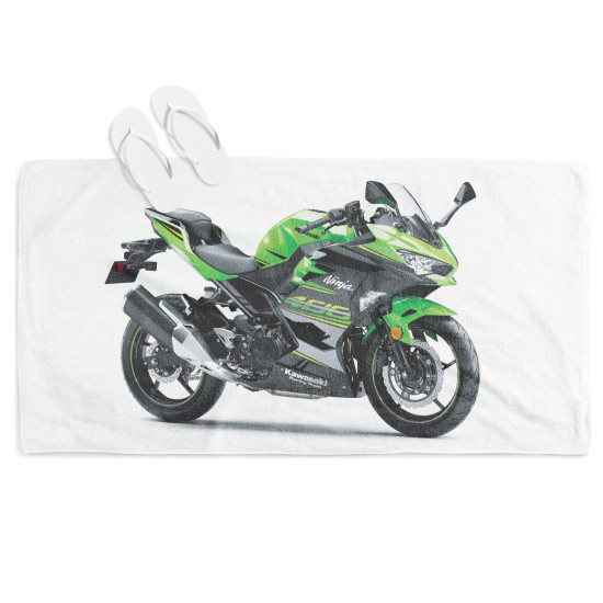 Motoros törölköző - Kawasaki Motor Green