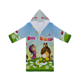 Mása és a Medve fürdőköpeny gyerek - Masha And The Bear