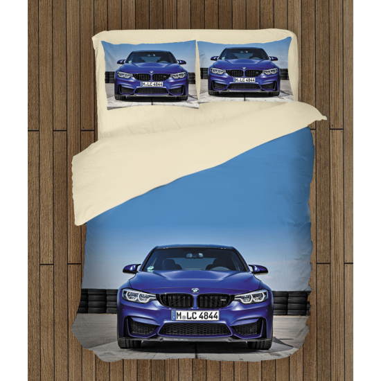 Modern pamut ágyneműhuzat - BMW Blue