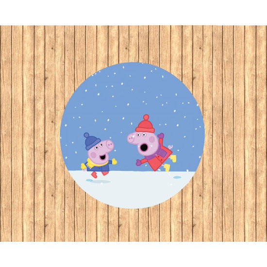 Peppa malac karácsonyi gyerek szőnyeg - Peppa Pig Christmas