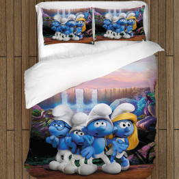 3D Hupikék törpikék ágynemű - Smurfs