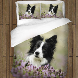 Luxus ágynemű - Collie and Flowers