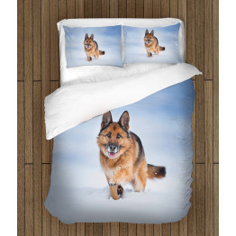 Minőségi ágyneműhuzat - Snow German Shepherd