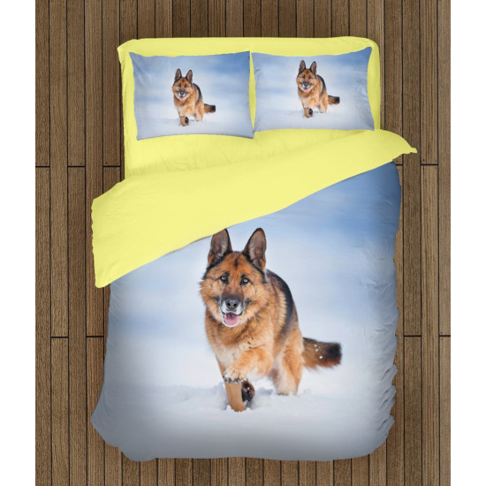 Minőségi ágyneműhuzat - Snow German Shepherd