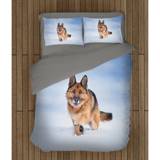 Minőségi ágyneműhuzat - Snow German Shepherd