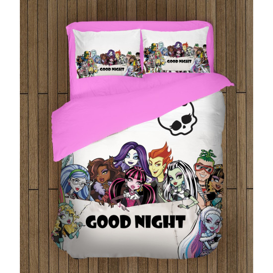 Gyerek paplan párnahuzat szett - Monster High Good Night