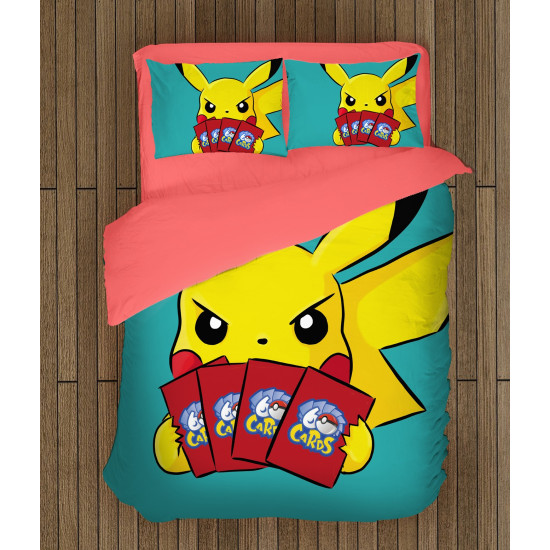 Pokemon ágynemű - Pikachu Cards